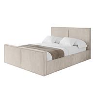 POLSTERBETT mit Bettkasten, Fußteil und Lattenrost, Boxbett ohne Matratze - EMMI-Z 180x200 Beige - Beige, Holzwerkstoff/Textil (180/200cm) - ALTDECOR
