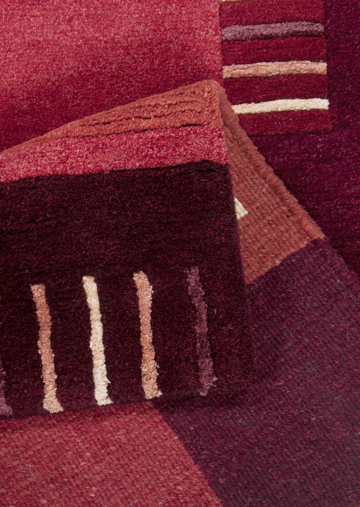 HANDKNÜPFTEPPICH Kailash 40x60 cm - Rot, Textil (40/60cm) - THEKO