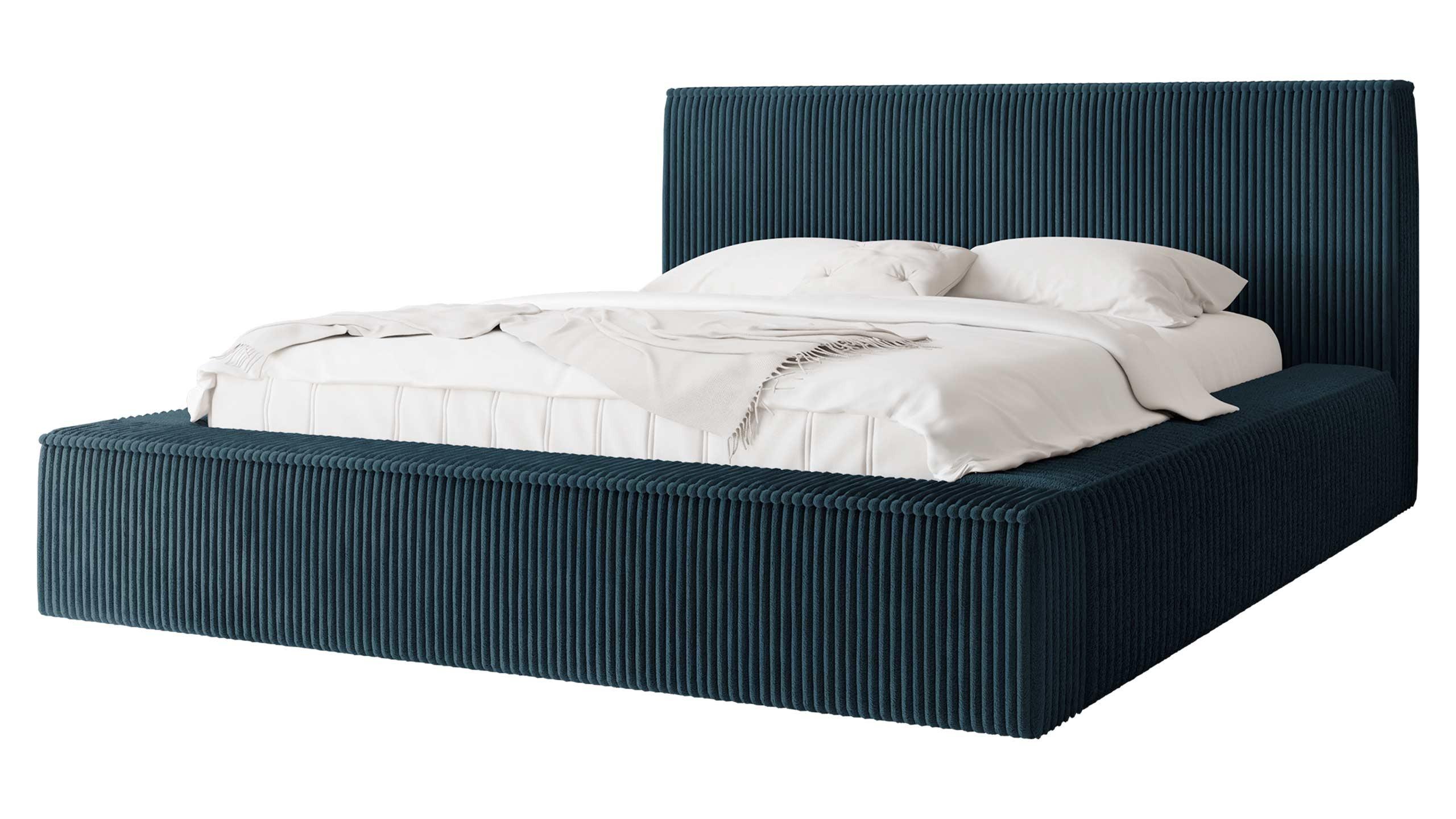 POLSTERBETT Glexi - Dunkelblau, Holz/Textil (140/200cm) - MIRJAN24