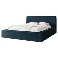 POLSTERBETT Glexi - Dunkelblau, Holz/Textil (180/200cm) - MIRJAN24