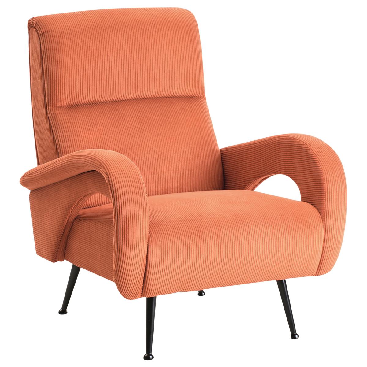 SESSEL Taupe Svalov - Orange, Textil (77/93/75cm) - Beliani