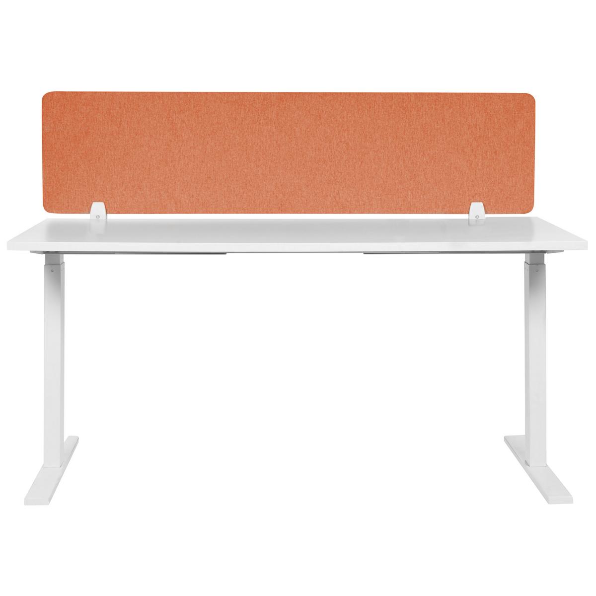 SCHREIBTISCHTRENNWAND 130 x 40 cm Hellrot Wally - Rot, Textil (130/40/2cm) - Beliani