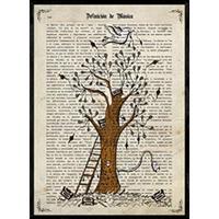 POSTER Baum Mit Mikrofone A4 Rahmenlos - Klar, Papier (29.7/5/21cm) - Nacnic