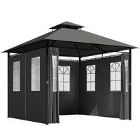 PAVILLON, Dunkelgrau, Metall, Polyester - Dunkelgrau, Metall (300/288/300cm) - Outsunny