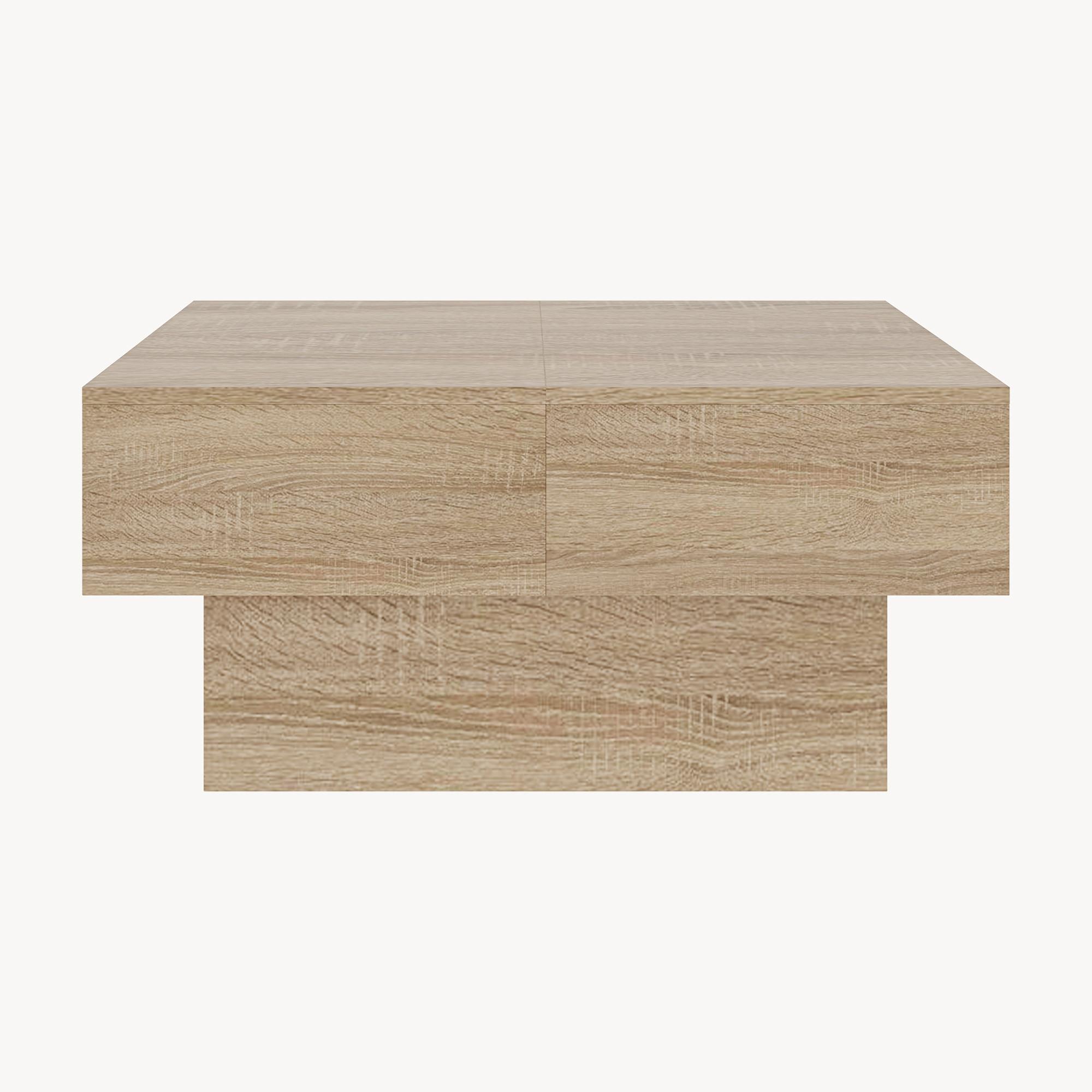 COUCHTISCH Lens 80/60/36 cm - Eichefarben, Holzwerkstoff (60/80/36cm) - [en.casa]