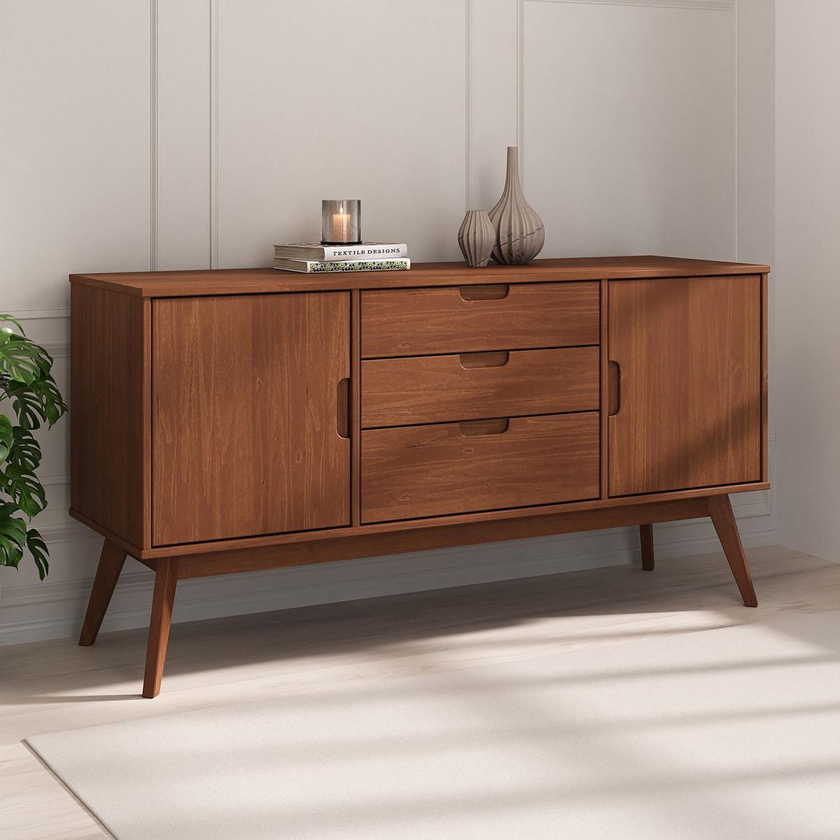 SIDEBOARD TIVOLI dunkelbraun - Dunkelbraun, Holz (145/75/45cm) - IDIMEX