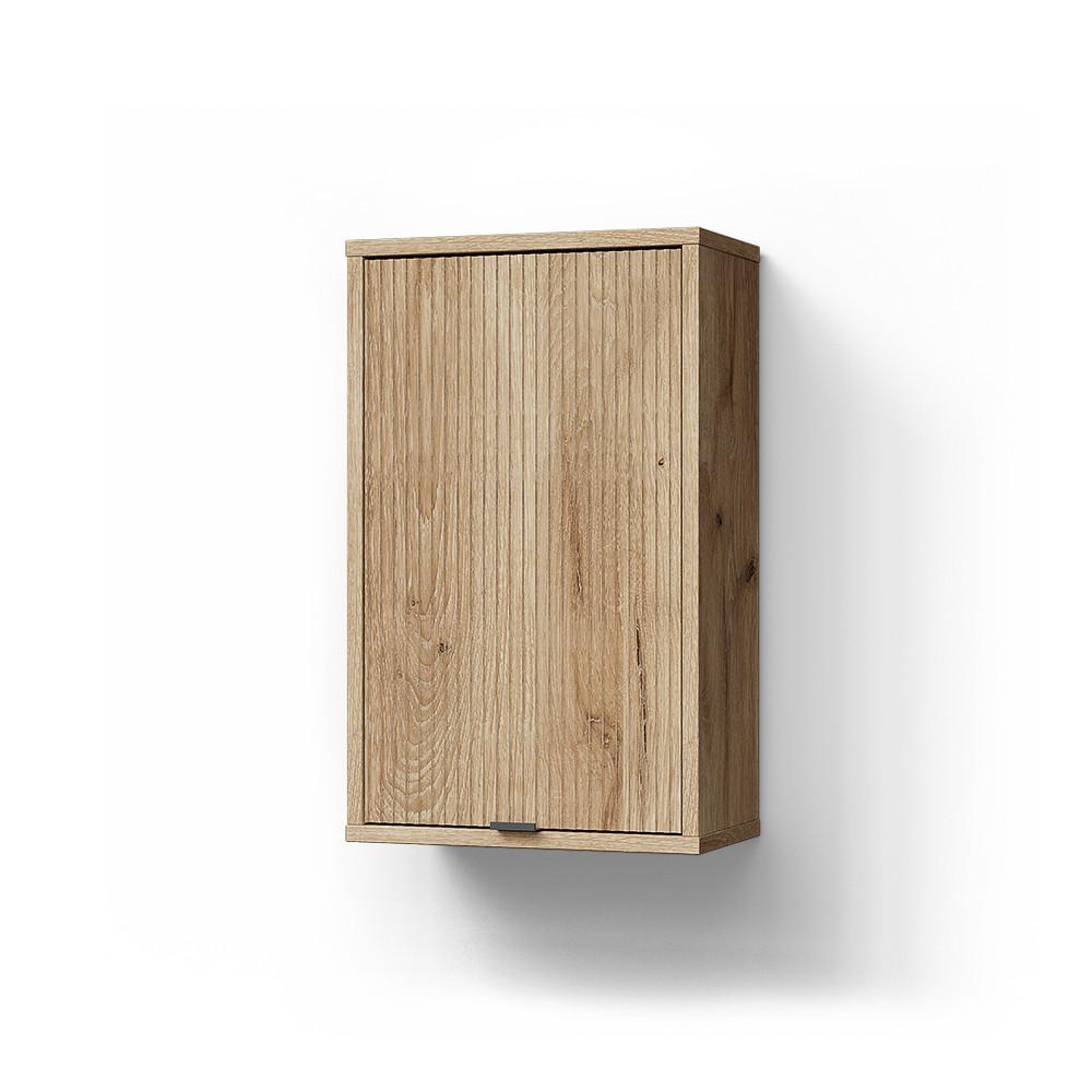 BADSCHRANK ATERNO Viking Oak 40 x 65 cm mit 2 Regalböden - Eichefarben, Holzwerkstoff (40/65/22.1cm) - Livinity®