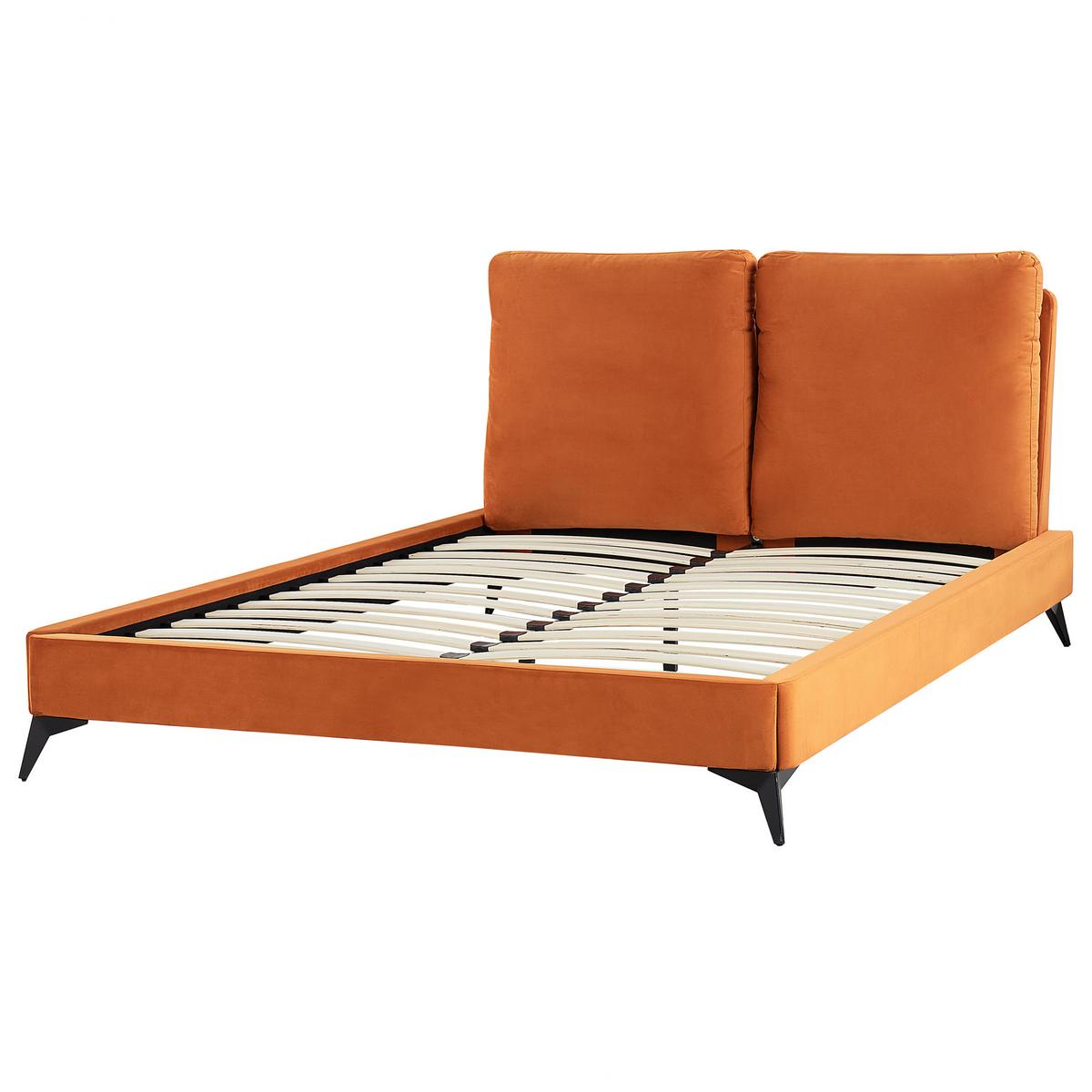 POLSTERBETT 140/200cm Orange Melle - Orange, Textil (140/200cm) - Beliani