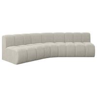 ECKSOFA modulares Sofa Montra-L1 - 290x174x70 cm Creme - Hellgrau/Creme, Holzwerkstoff/Textil (290/174cm) - ALTDECOR
