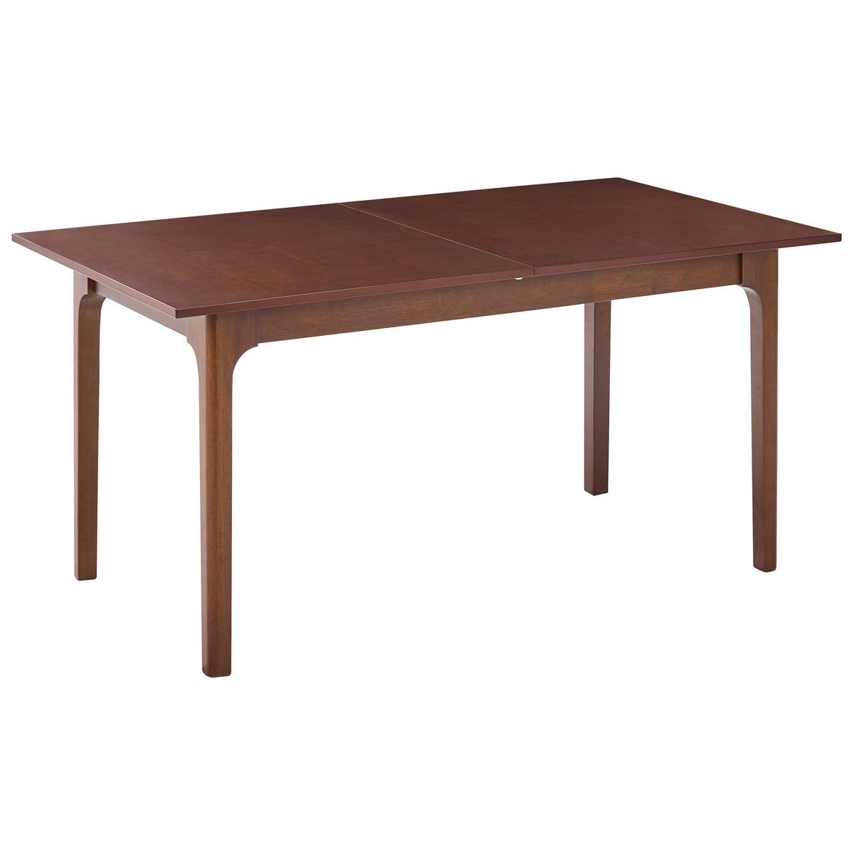 ESSTISCH ausziehbar Dunkle Esche 160-200/90 cm Delmas - Dunkelbraun, Holzwerkstoff (160/90/76cm) - Beliani