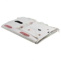 DECKE Senfgelb Alappuzha 130/180 cm - Dunkelgelb, Naturmaterialien/Textil (130/180cm) - Beliani