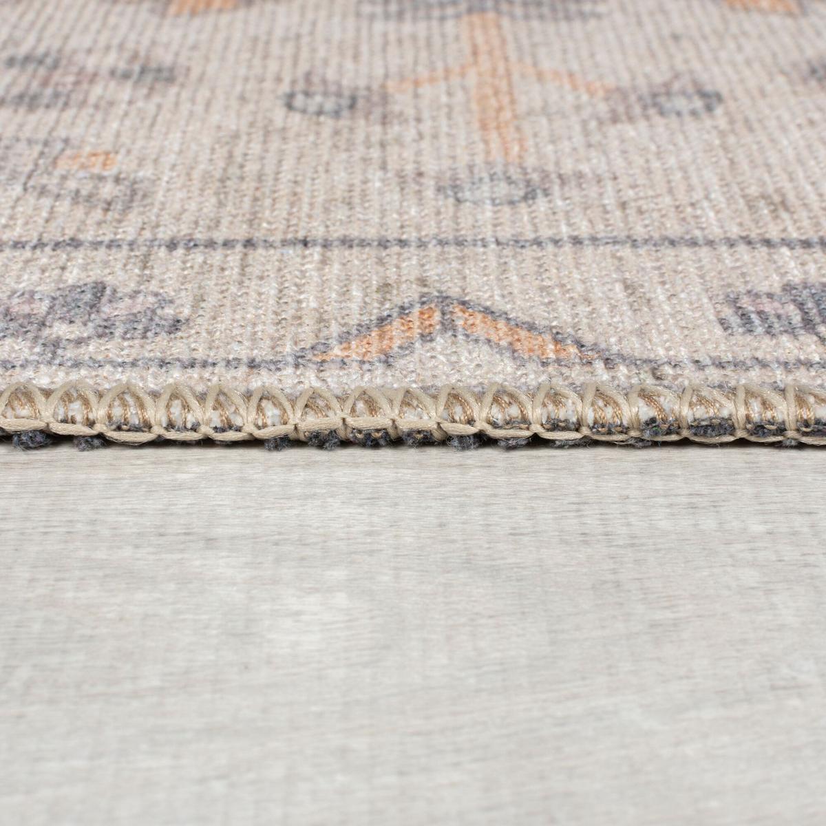 TEPPICH Waschbar HURST, orientalisch mit Medaillon, Beige, 190 x 290 cm - Beige, Textil (290/190cm) - KADIMA DESIGN