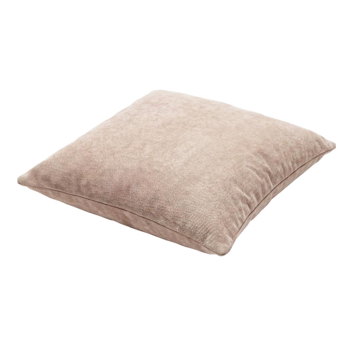 DEKOKISSEN Uni Cappuccino 45x45 cm mit Füllung - Braun, Textil (45/45cm) - Deco-Raum