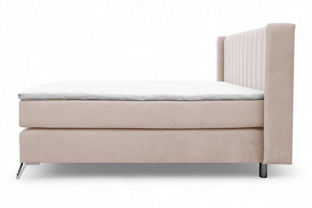 BOXSPRINGBETT Agnus - Creme, Holzwerkstoff/Textil (200/200cm) - Fun Möbel