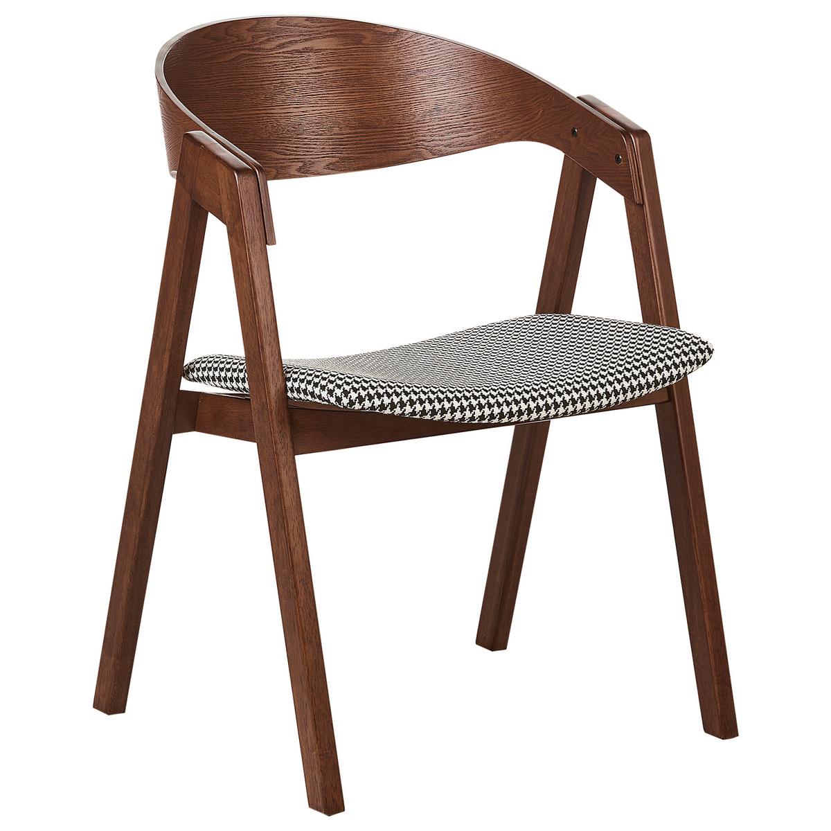 ESSZIMMERSTUHL 2er-Set Braun Yuba - Schwarz/Braun, Holzwerkstoff (56/79/44cm) - Beliani