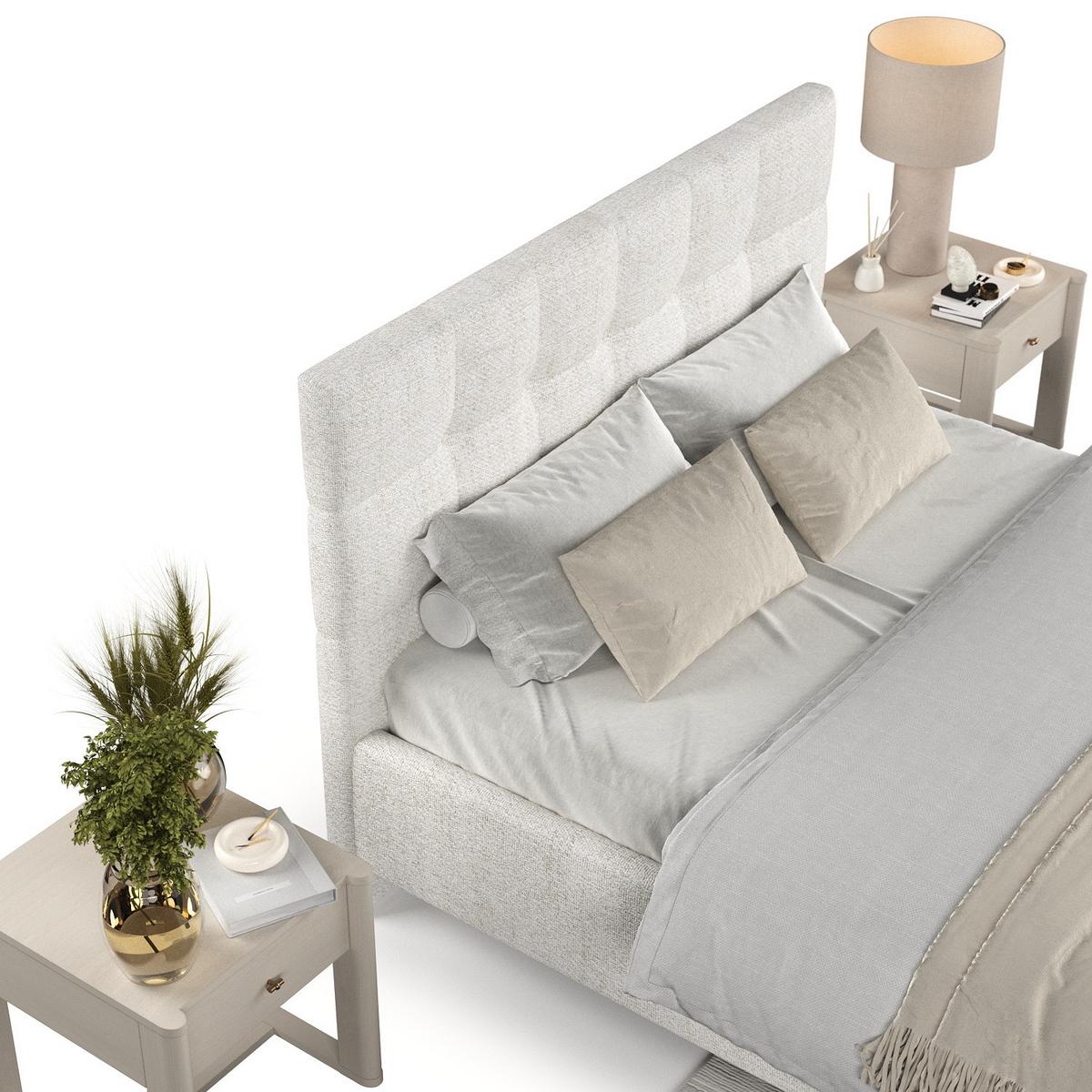 POLSTERBETT Cora 120/200 cm Creme im Neve Stoff - Creme/Naturfarben, Holz/Holzwerkstoff (120/200cm) - AltaBeds