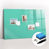 MAGNETTAFEL 90x60 Türkis schwarzer Marker - Türkis, Glas (90/0.4/60cm) - TULUP