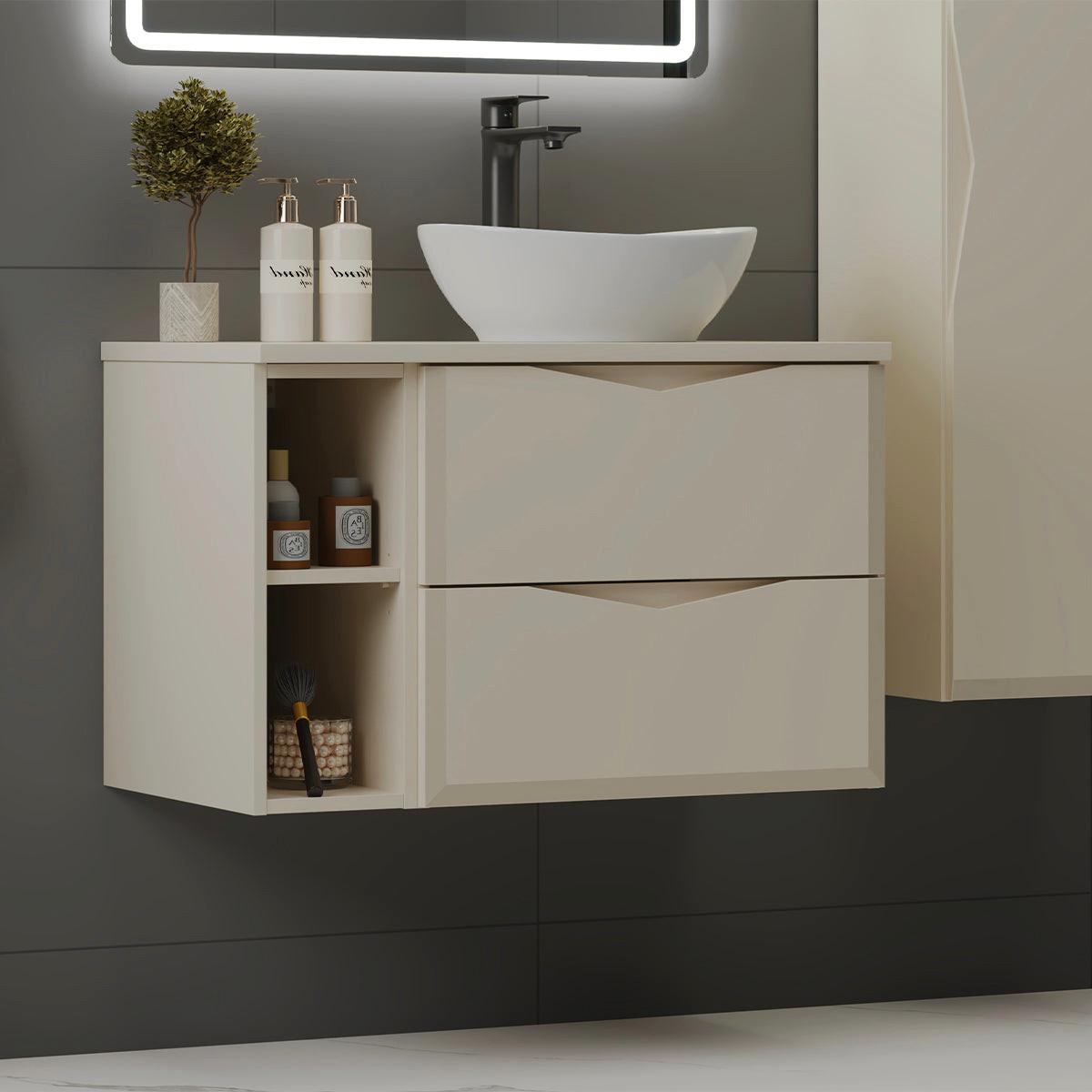 WASCHTISCH 80.6cm Ellie Kaschmir - Kaschmir, Holzwerkstoff (80.6/52.2/46.5cm) - Petits-meubles