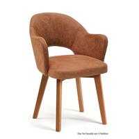 ARMLEHNSTUHL (4er-Set) Darsie 59x87x61 Eiche geölt/Cognac - Cognac/Eichefarben, Kunststoff (61/87/59cm) - 58aufmkessel