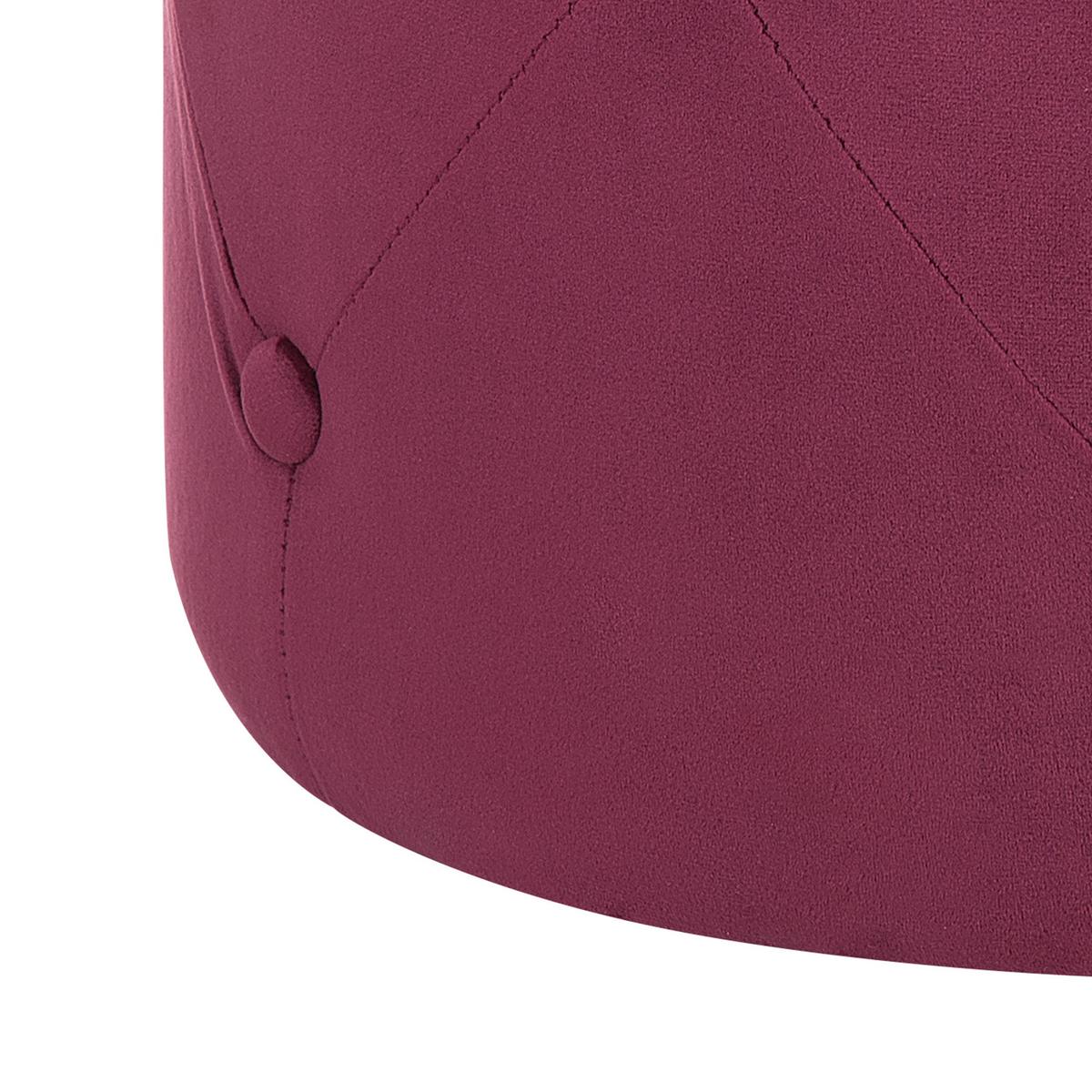 POUF Corolla 40/40/40 cm - Rot, Textil (40/40/40cm) - Beliani