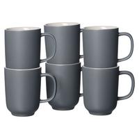 KAFFEEBECHER Jasper grau 285 ml 6er Set - Grau, Keramik (0.285L) - Ritzenhoff Breker