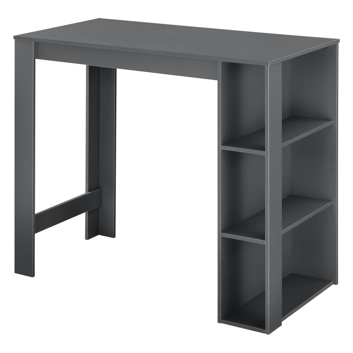 BARTISCH Danderyd - Dunkelgrau, Holzwerkstoff (60/120/105.5cm) - [en.casa]