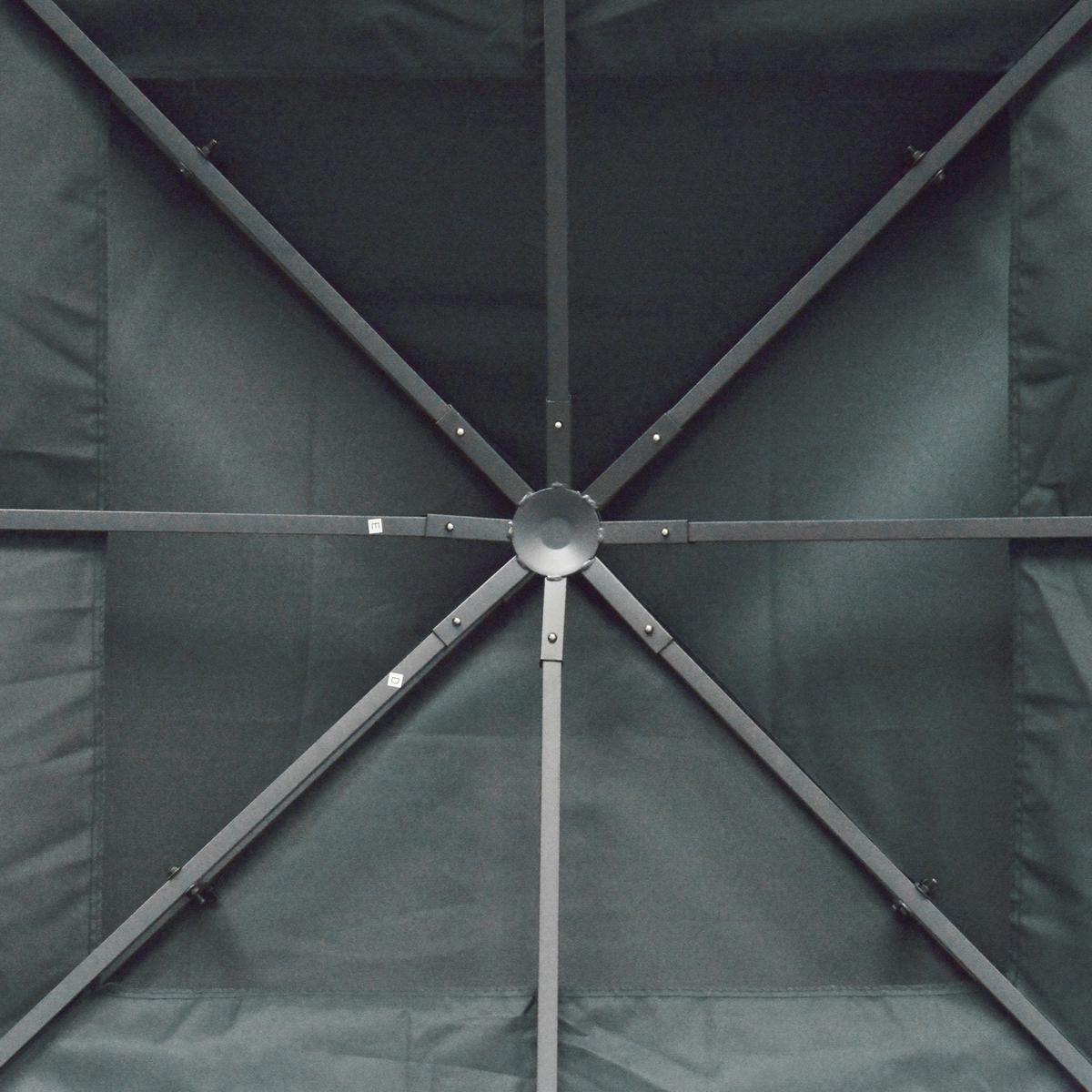 PAVILLONDACH, Polyester, Kohlegrau - Grau, Kunststoff (300/18/300cm) - Outsunny