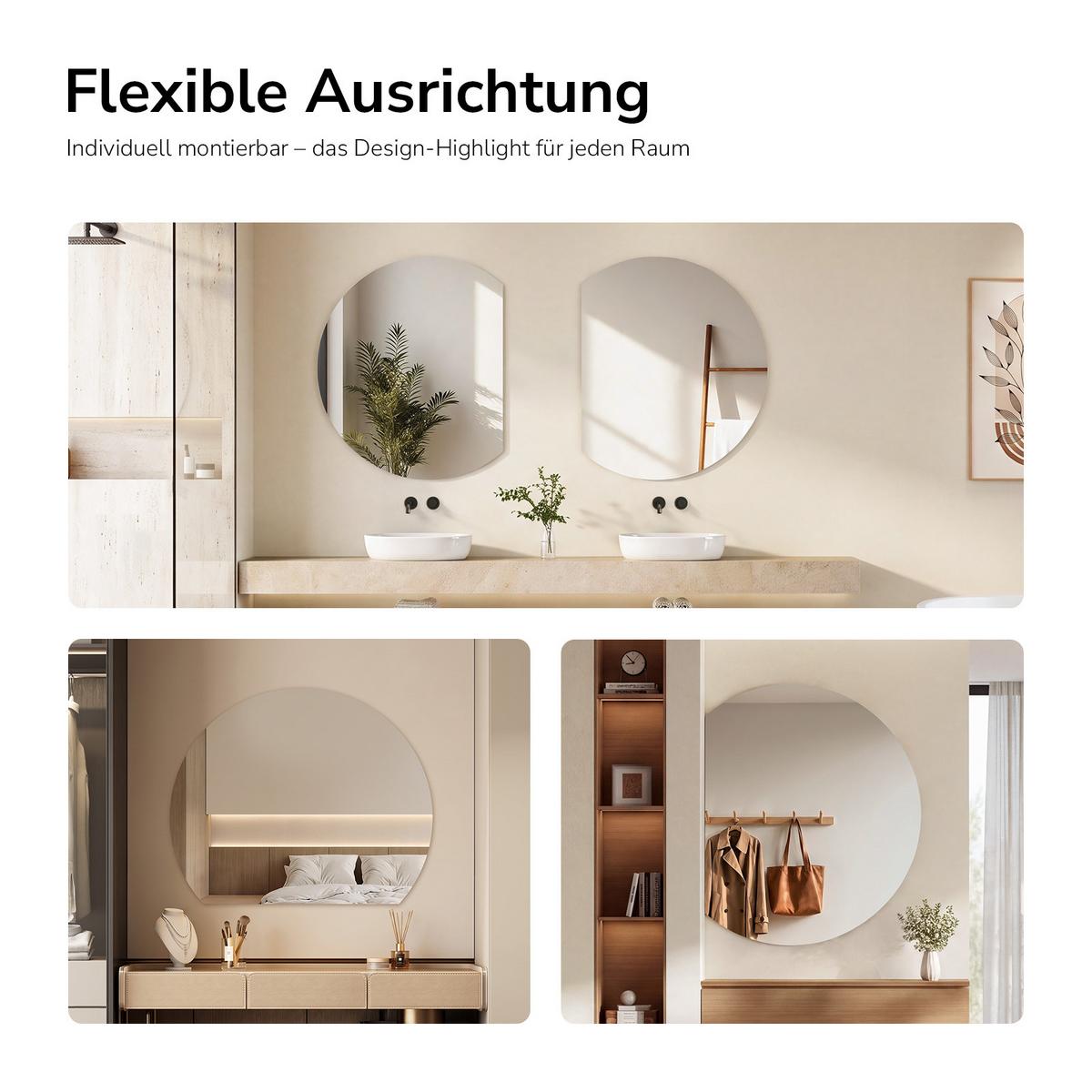 BADEZIMMERSPIEGEL 100/83/1 cm - Transparent, Glas (100/83/1cm) - EMKE