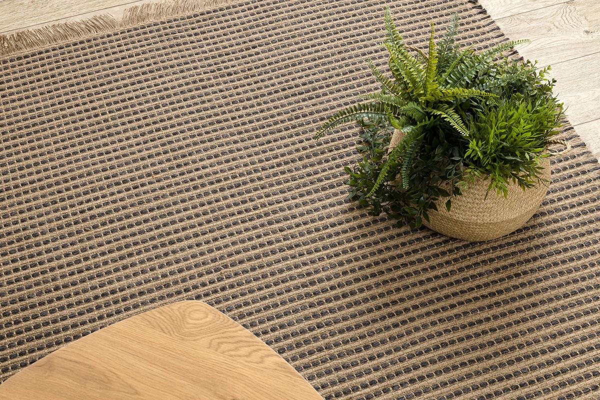 TEPPICH Jute 80/150 cm - Schwarz, Textil (80/150cm) - rugsX