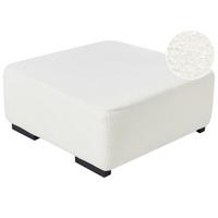 OTTOMANE Bouclé Weiß Lungo - Weiß, Textil (80/35/80cm) - Beliani