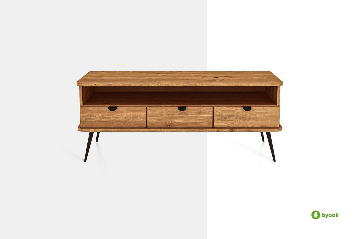 LOWBOARD LINA Kernbuche - Kernbuche, Holz (144/57/46cm) - byoak