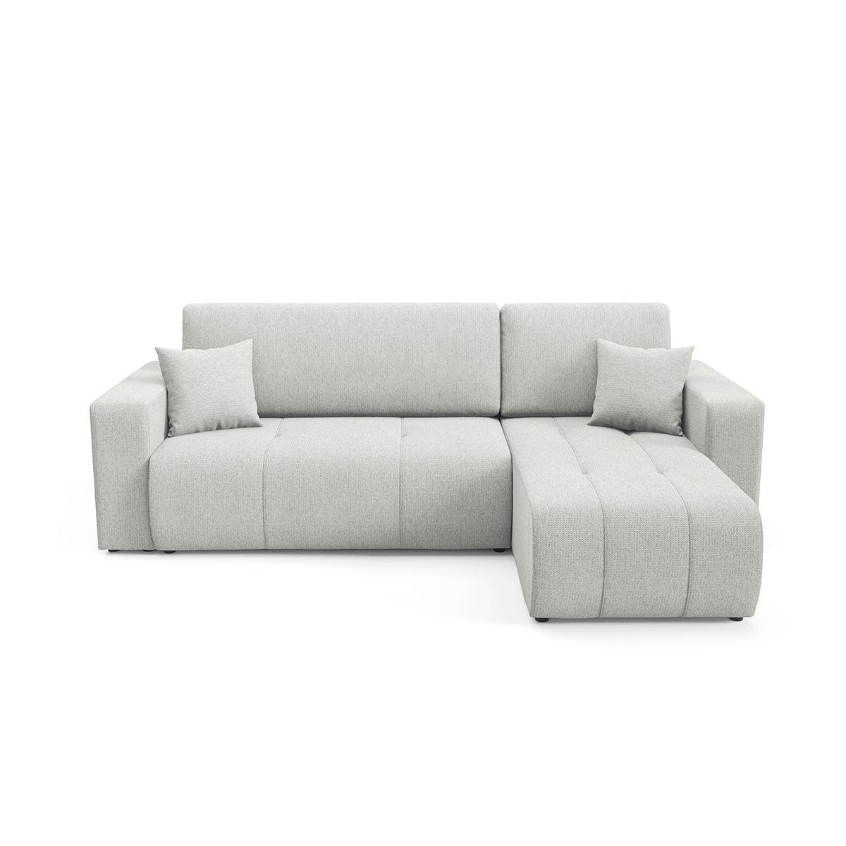 ECKSOFA Vasco 3 Sitzplätze Hellgrau - Grau, Holz (247/145cm) - Petits-meubles
