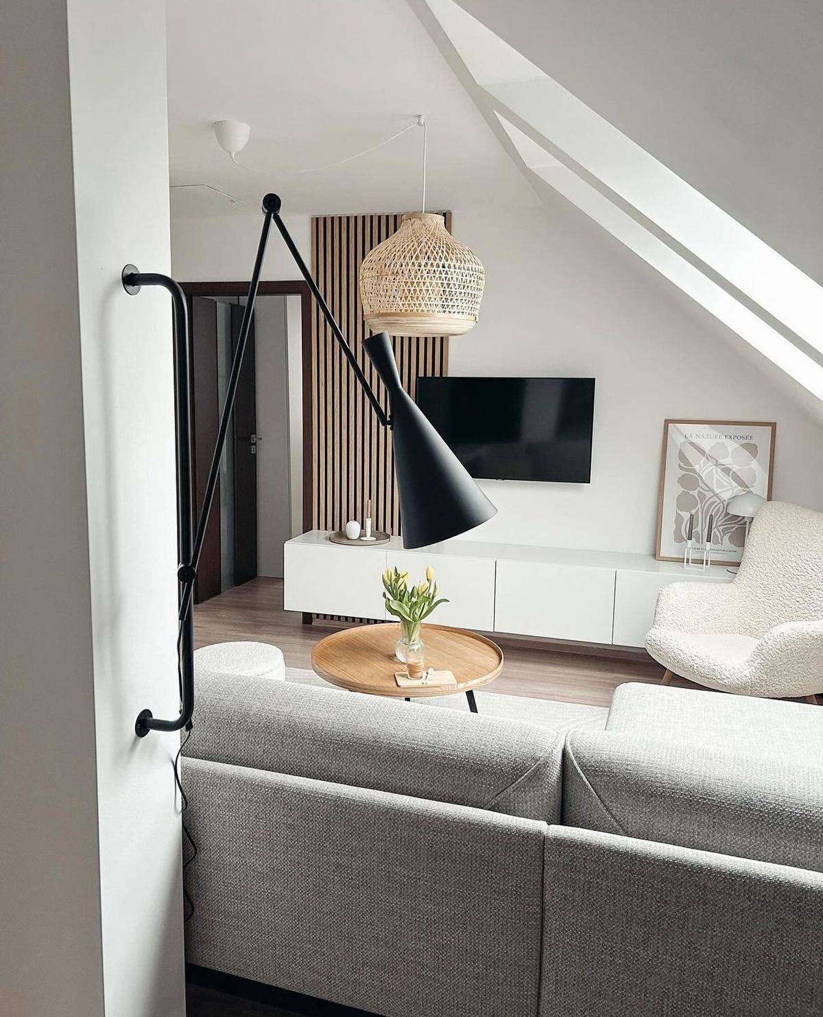 WANDLAMPE Schwarz Marisa - Schwarz, Metall (18/125/64cm) - Beliani