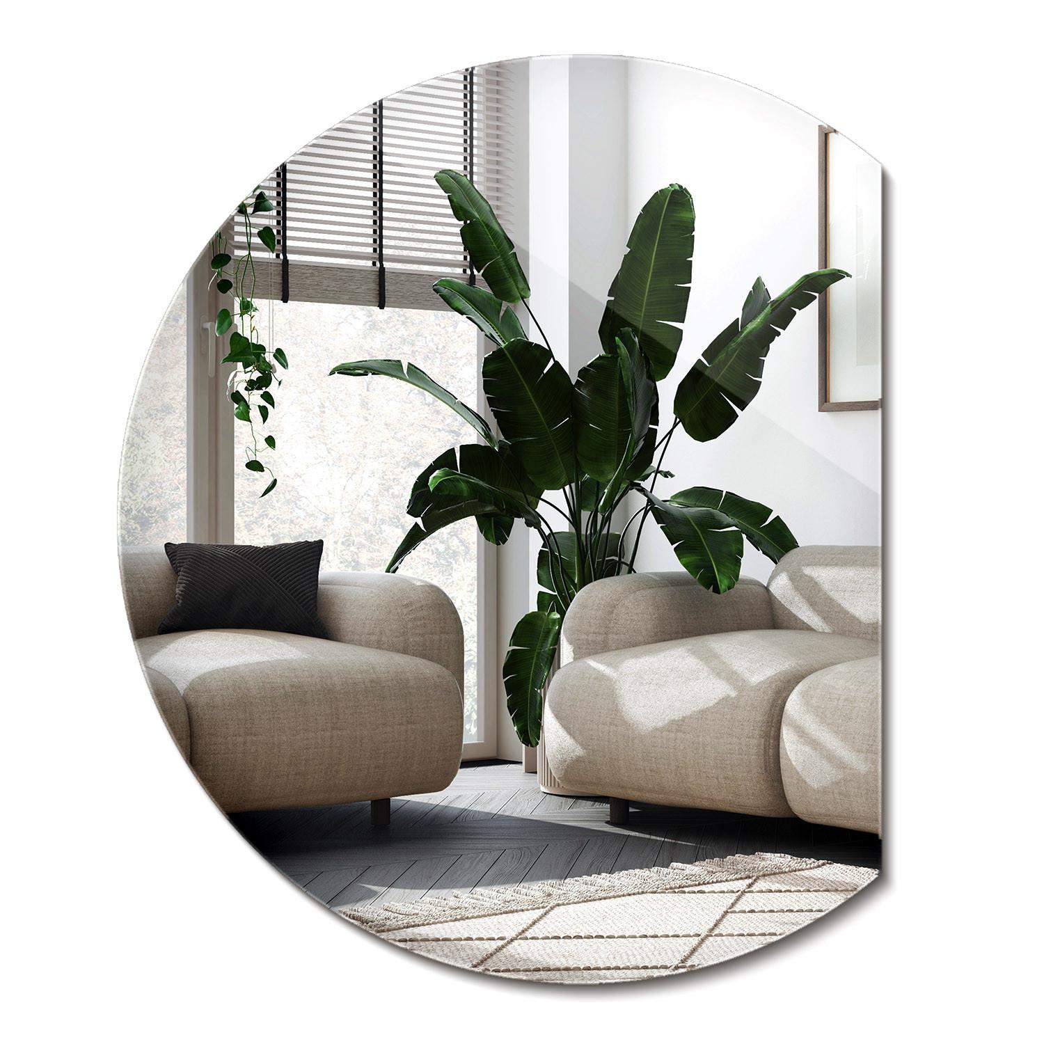 SPIEGEL 74 cm x 90 cm asymmetrisch - Transparent, Glas (74/90/0.4cm) - Wallfluent