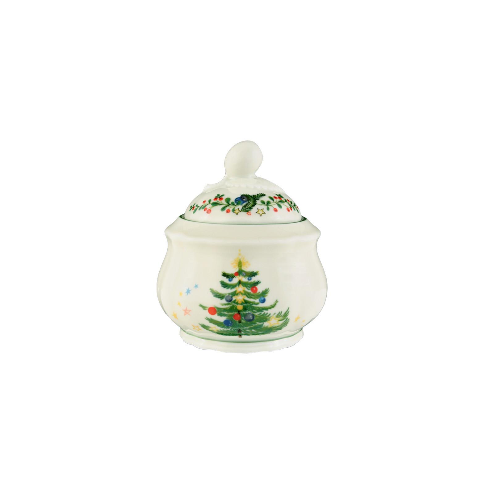 ZUCKERDOSE Marieluise Weihnachten weiß-grün 210 ml - Weiß/Grün, Keramik (8.9/10.3cm) - Seltmann Weiden