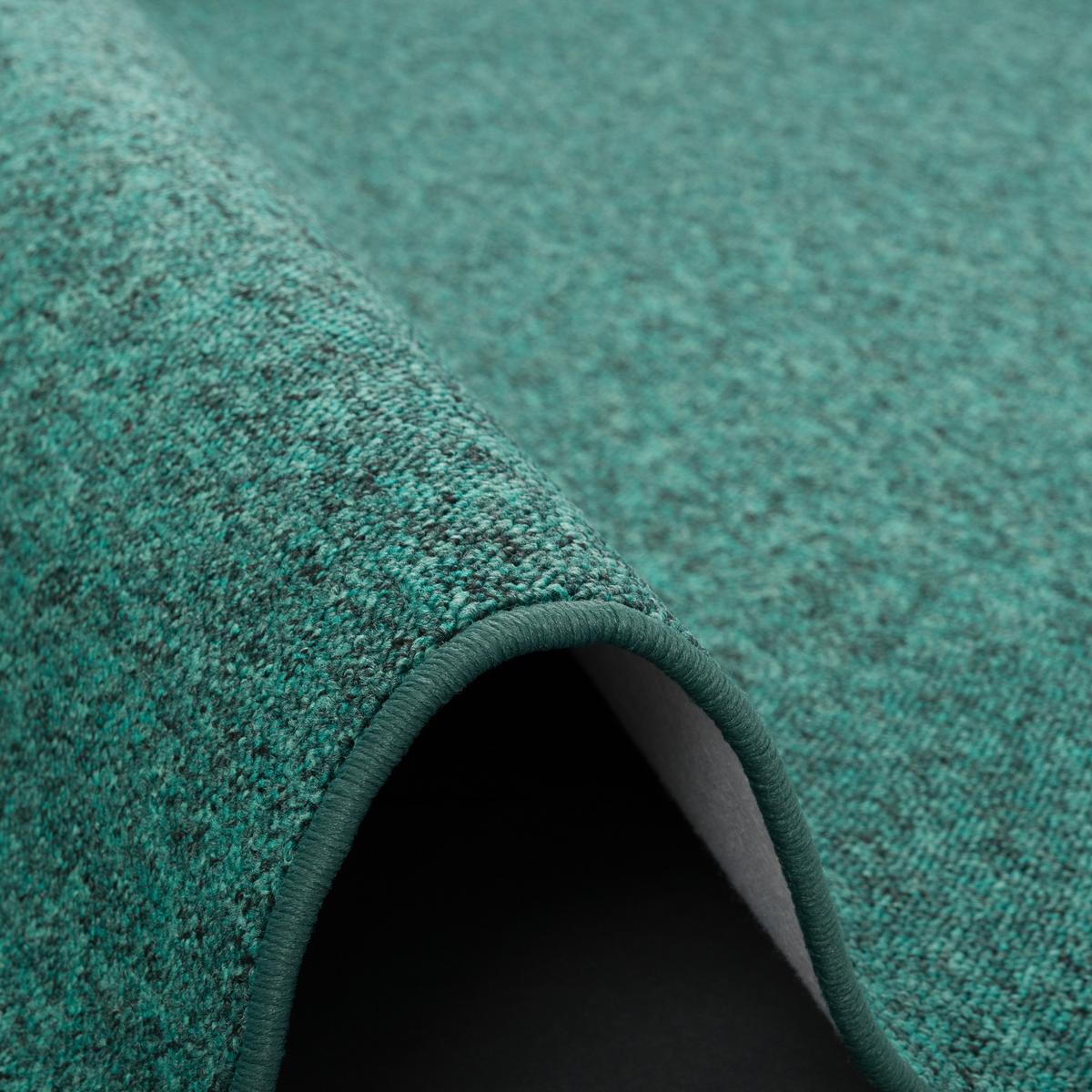 FEINSCHLINGEN VELOUR LÄUFER TEPPICH STRONG - Petrol, Textil (80/240cm) - Snapstyle