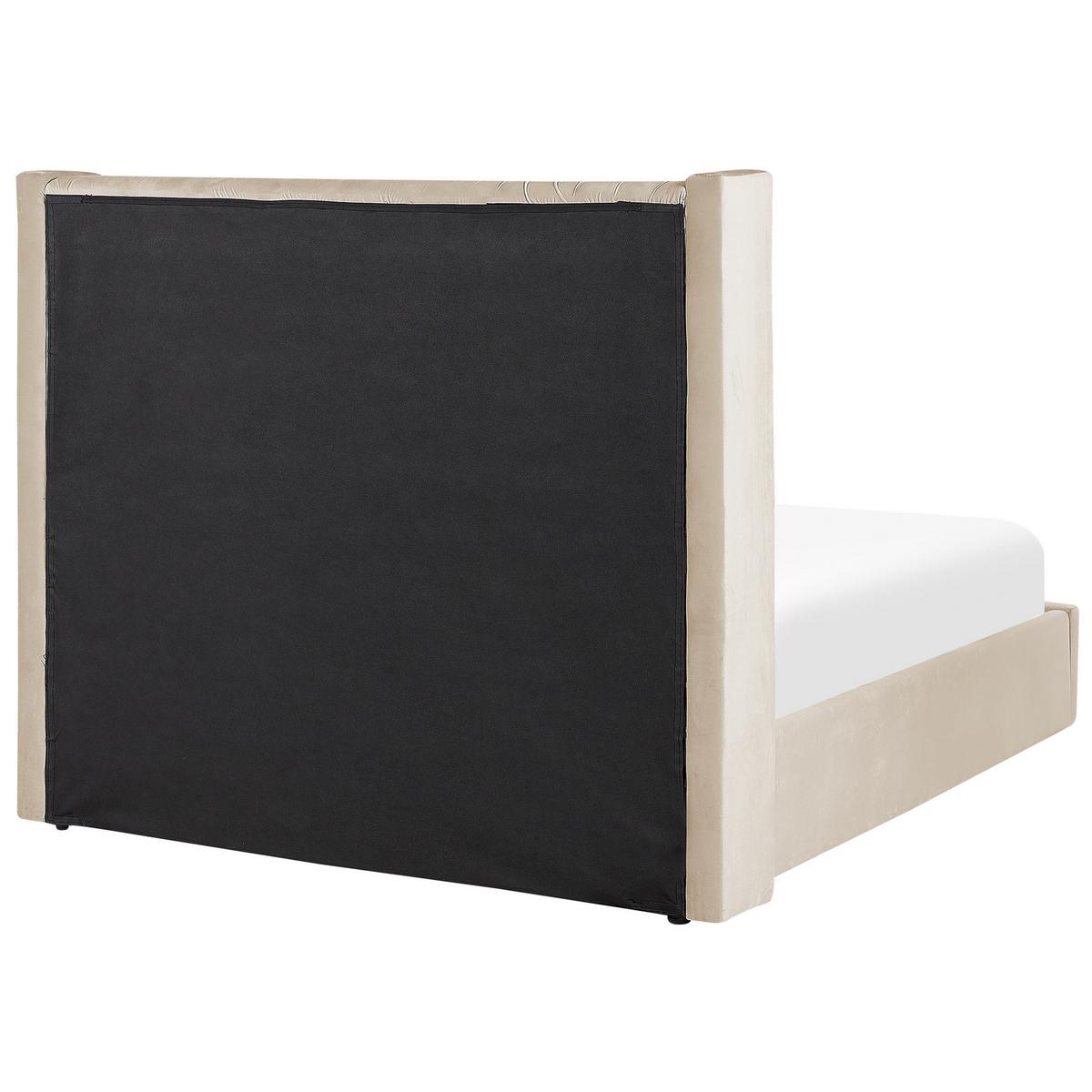 POLSTERBETT 140/200cm Beige Lubbon - Beige, Textil (140/200cm) - Beliani