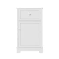 WASCHTISCH mit Unterschrank Weiß 51cm Standschrank mit Keramikbecken & Klappfach - Weiß, Holzwerkstoff (51/87/46cm) - Urban Meuble