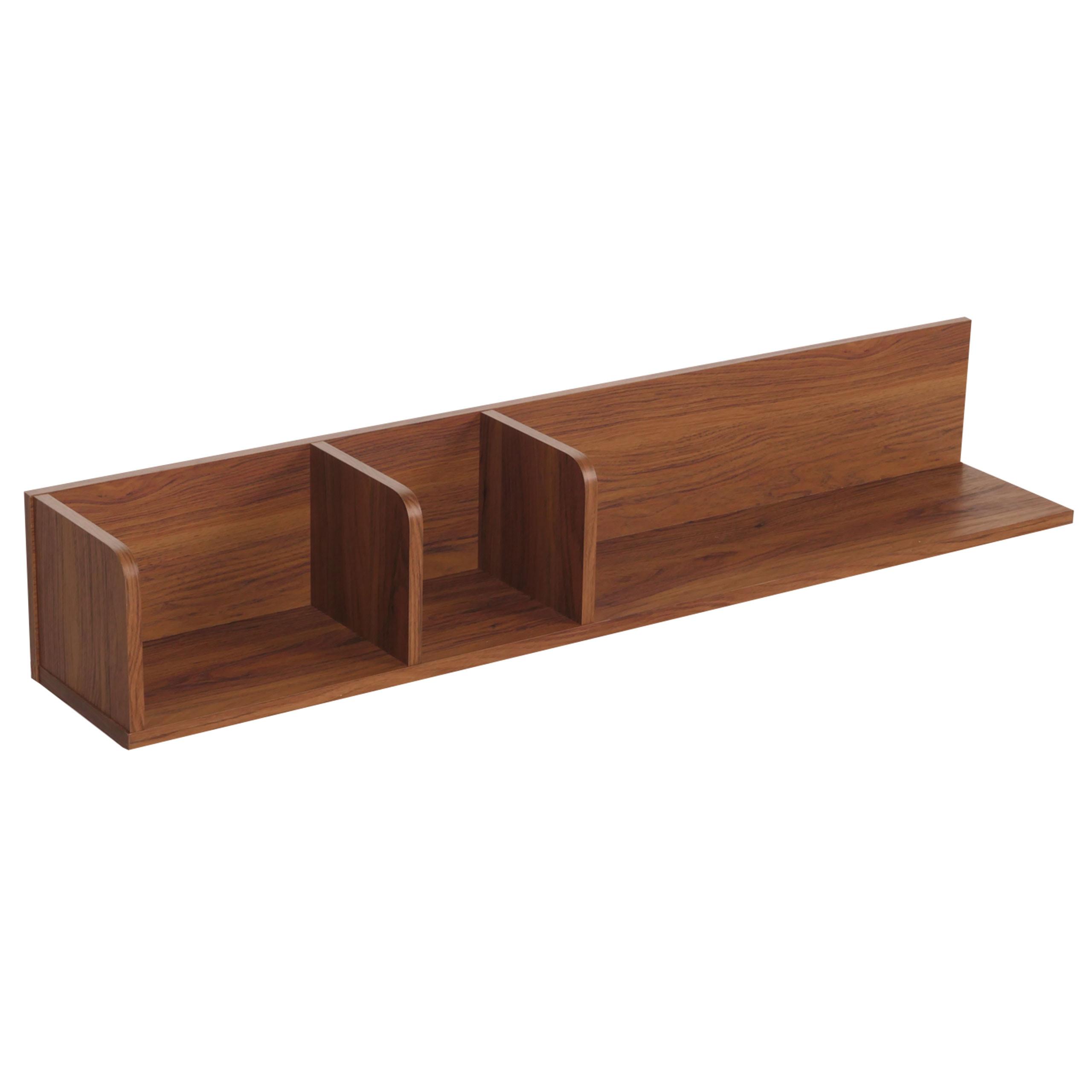 WANDREGAL Walnuss Dekor - Walnussfarben, Holz (120/20/21cm) - MCW