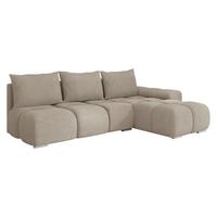 ECKSOFA Bestii, Seite: Rechts - Beige/Schwarz, Holz/Kunststoff (270/183cm) - MIRJAN24