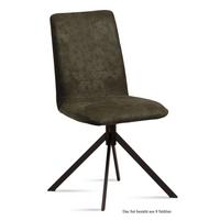 ESSZIMMERSTUHL (8er-Set) Dredi 47x92x60 Schwarz/Khaki - Dunkelgrün/Schwarz, Kunststoff (60/92/47cm) - 58aufmkessel