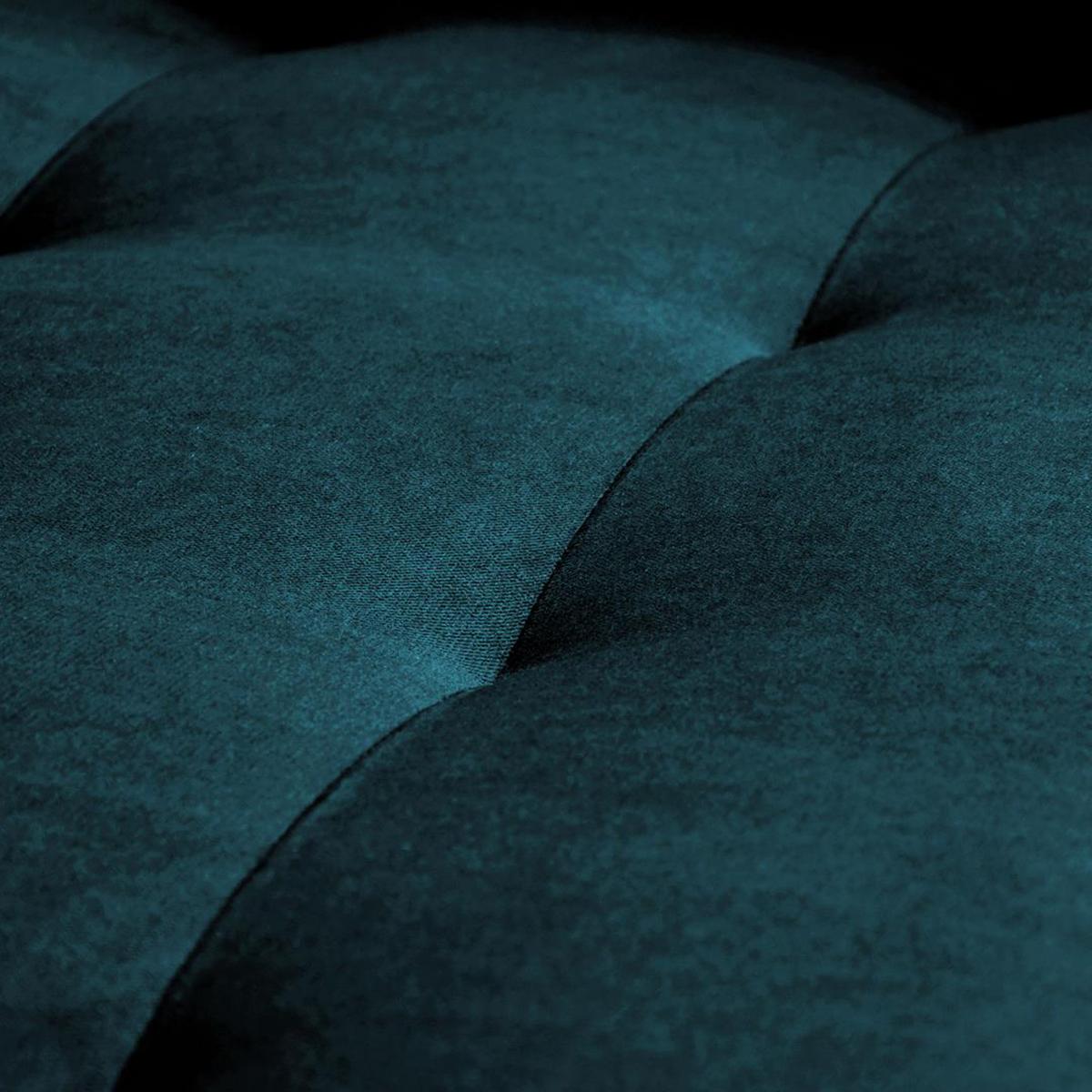 ECKSCHLAFSOFA Halant mit Bettkasten, universelle Ottomane, Veloursstoff, Türkis - Türkis, Textil (220/140cm) - Beautysofa