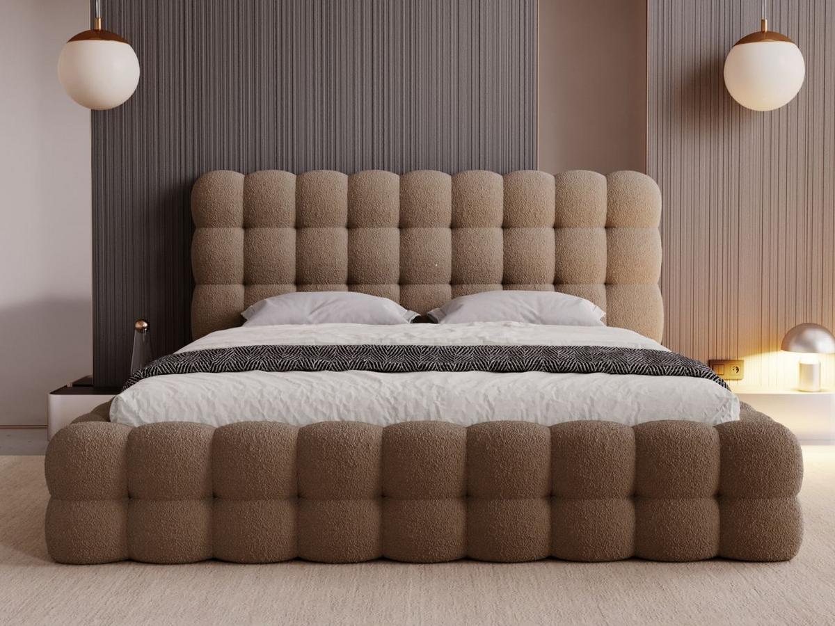POLSTERBETT Twist 120x200 Braun - Naturfarben/Braun, Holz/Kunststoff (120/200cm) - Graingold