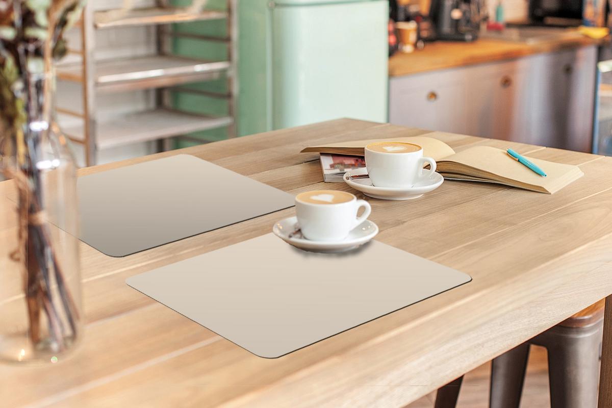 PLATZSETS 6er-Set Beige - Unifarben Platzdeckchen 45x30 cm - Beige, Kunststoff (0.3/45/30cm) - MuchoWow