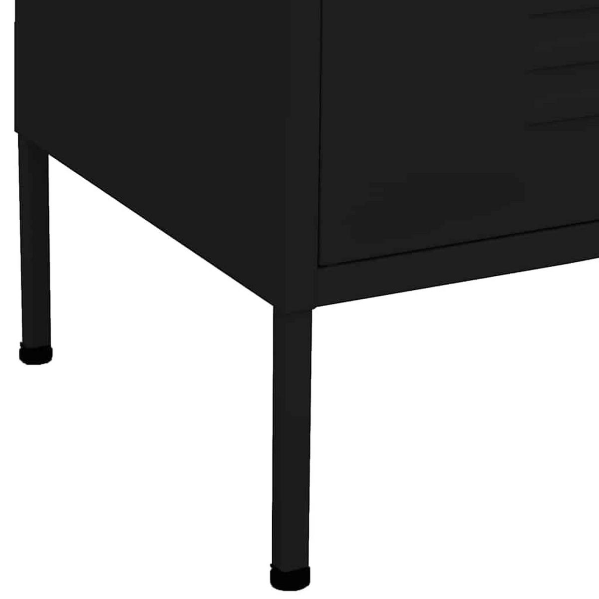 MEHRZWECKSCHRANK Watson 80/35/101.5 cm - Schwarz, Metall (80/101.5/35cm) - Nettlife