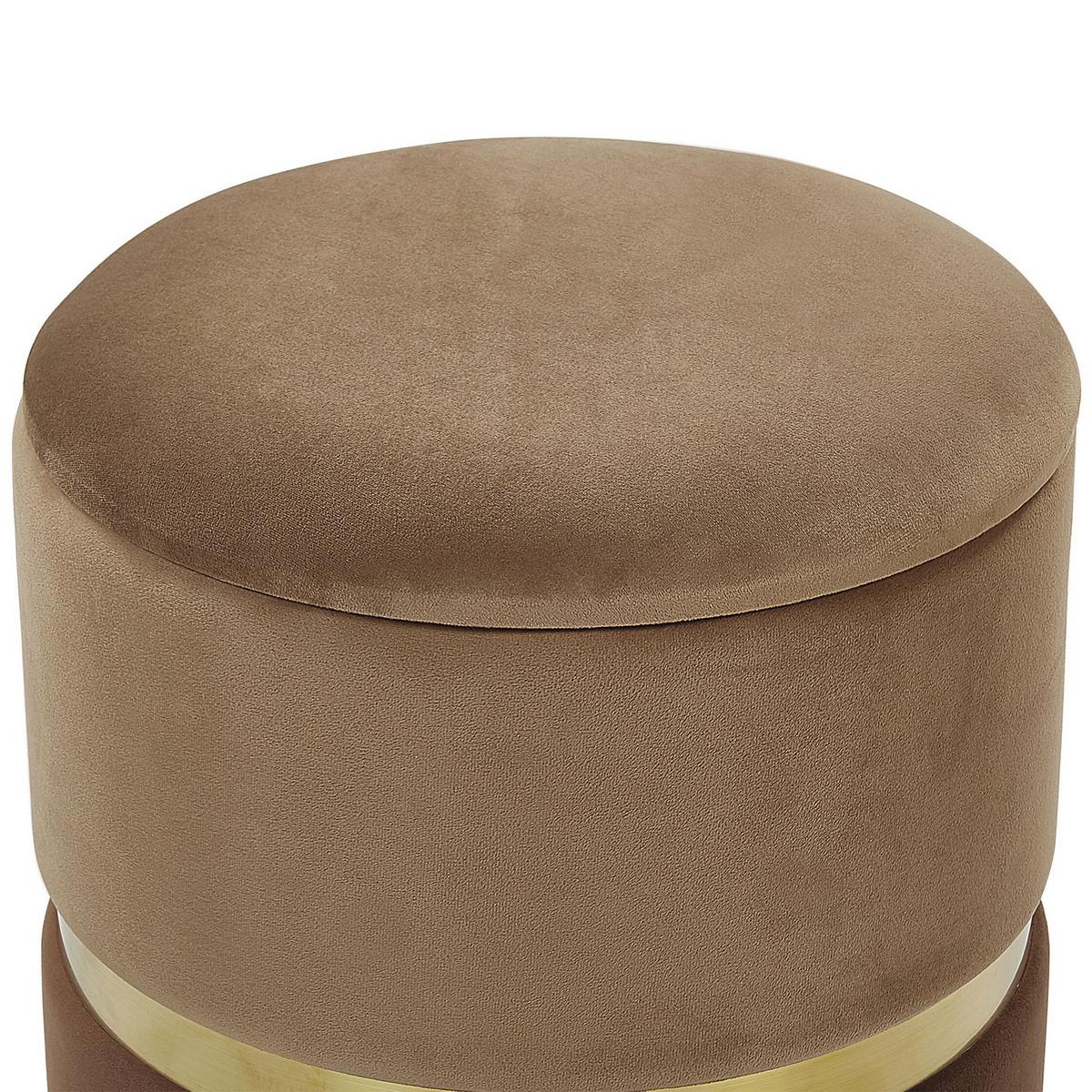 POUF Wichita 36/31/36/31/44/39 cm - Braun, Textil (31/39/31cm) - Beliani