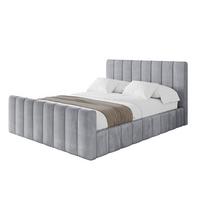 POLSTERBETT mit Bettkasten, Fußteil und Lattenrost, Boxbett ohne Matratze - FINO-Z 180x200 Hellgrau - Hellgrau, Holzwerkstoff/Textil (180/200cm) - ALTDECOR