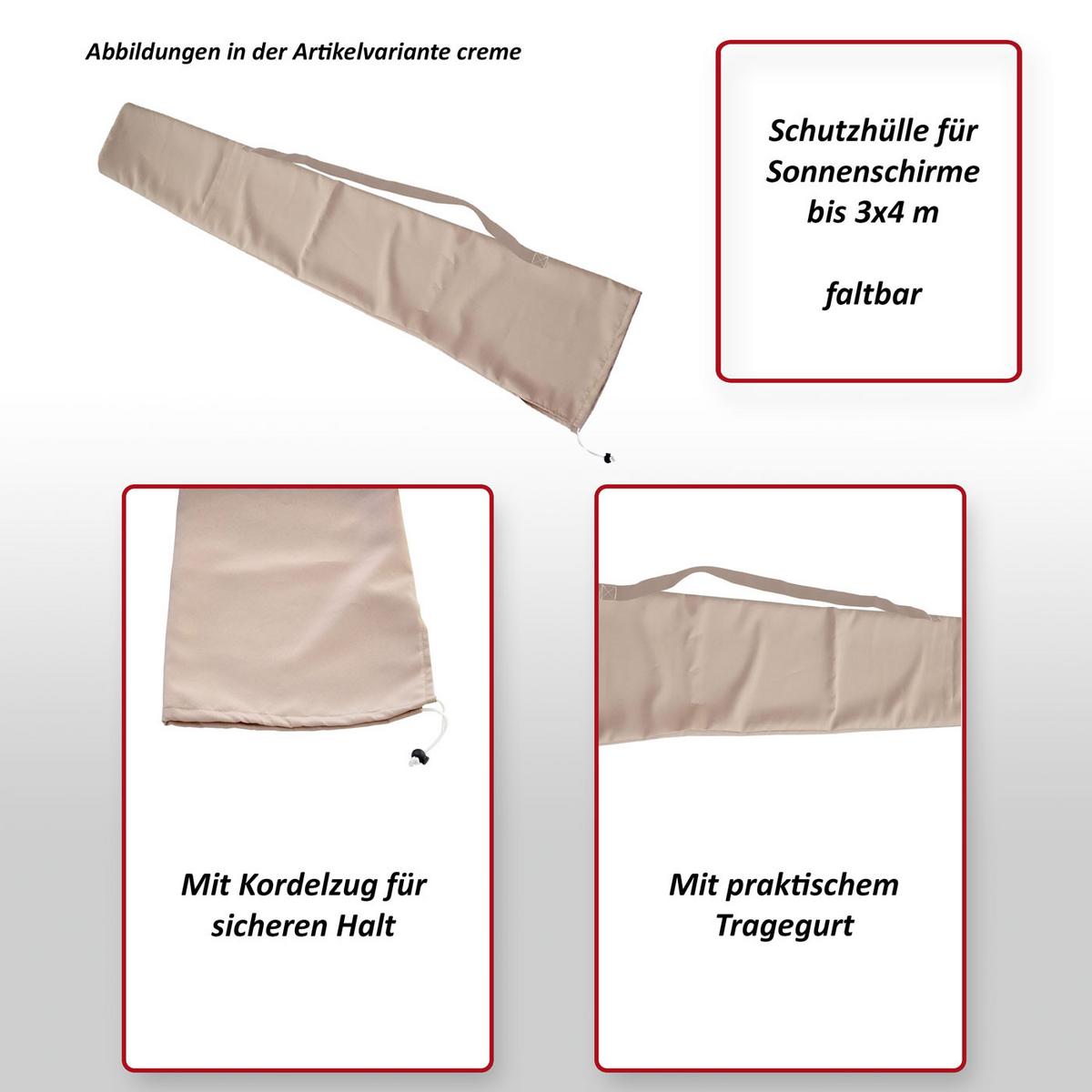 SCHUTZHÜLLE FÜR SONNENSCHIRME Bordeaux - Bordeaux, Textil (33/270/1cm) - MCW