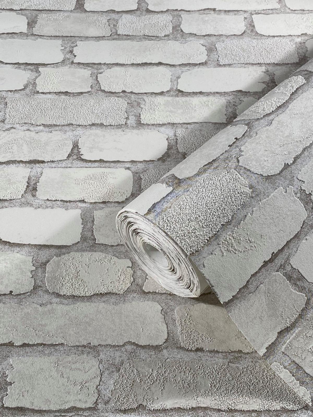 VLIESTAPETE Steinoptik Tapete weiß - Weiß, Papier (53/1cm) - marburg