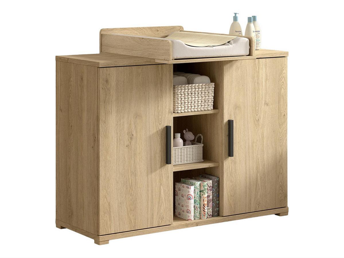 BABYZIMMER Set Keelia Eiche Melamin 3tlg Möbel - Eichefarben, Kunststoff (100/1/200cm) - 58aufmkessel